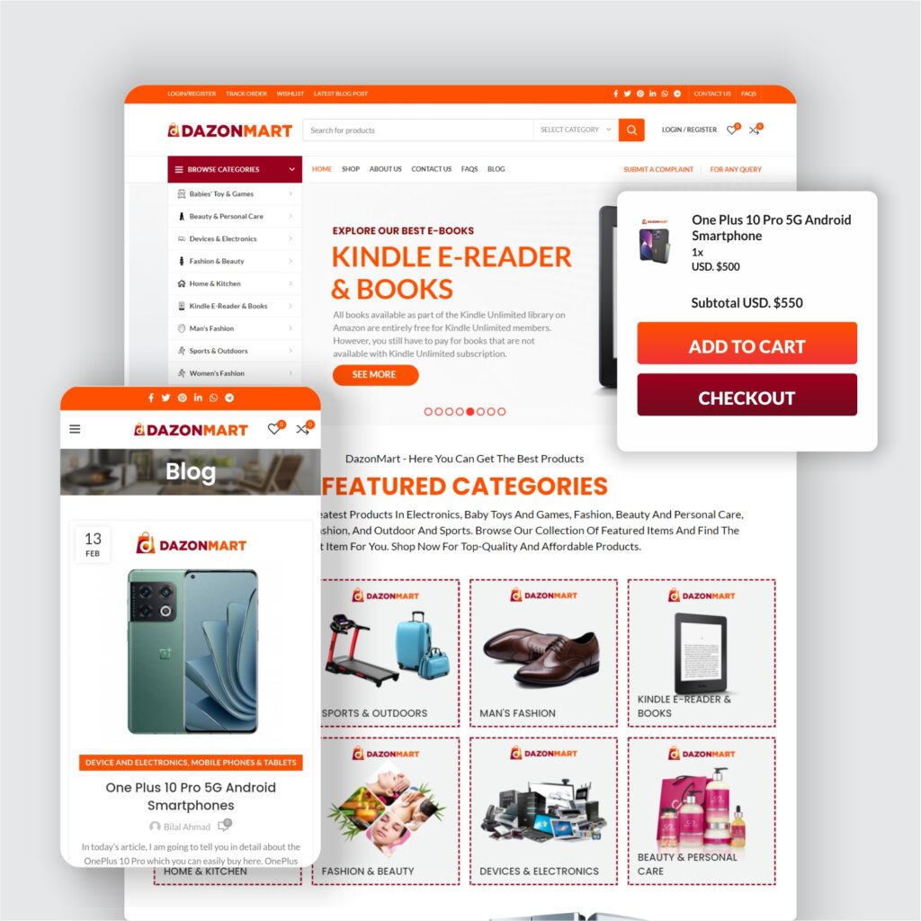 DazonMart - Ecommerce Store Website